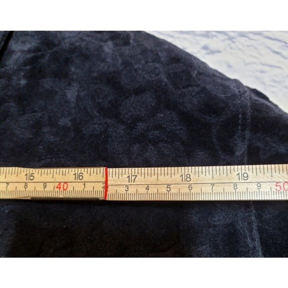 Talbots Petites Womens Velvet Shirt Shacket Size PM Floral Print Black Button Up - Picture 6 of 9